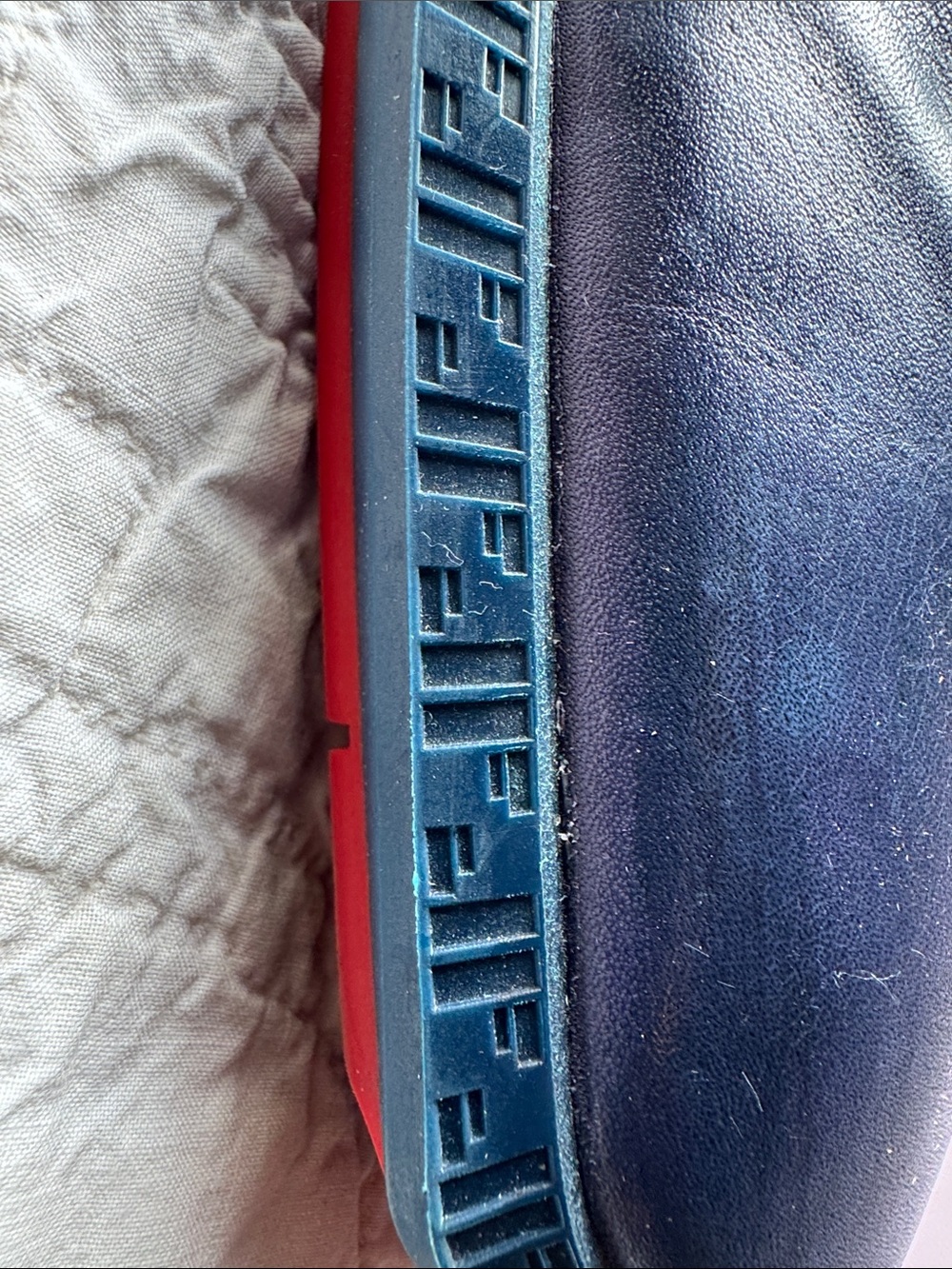 John Fluevog Navy, Green, and Yellow Leather Oxfords - Picture 13 of 13